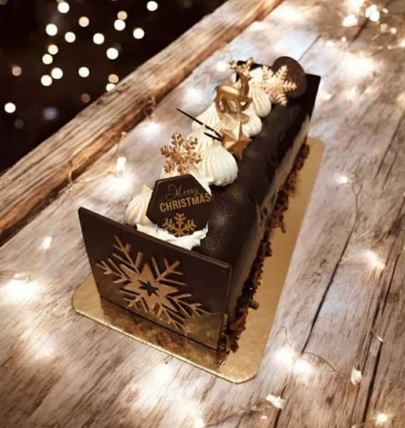 Dessert : Bûche glacée chocolat - passion 10 personnes